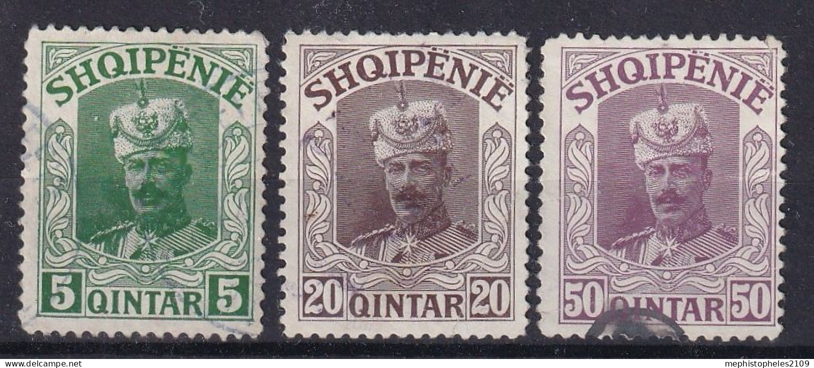 ALBANIA 1914- Canceled - Mi III,V,VII - Albania