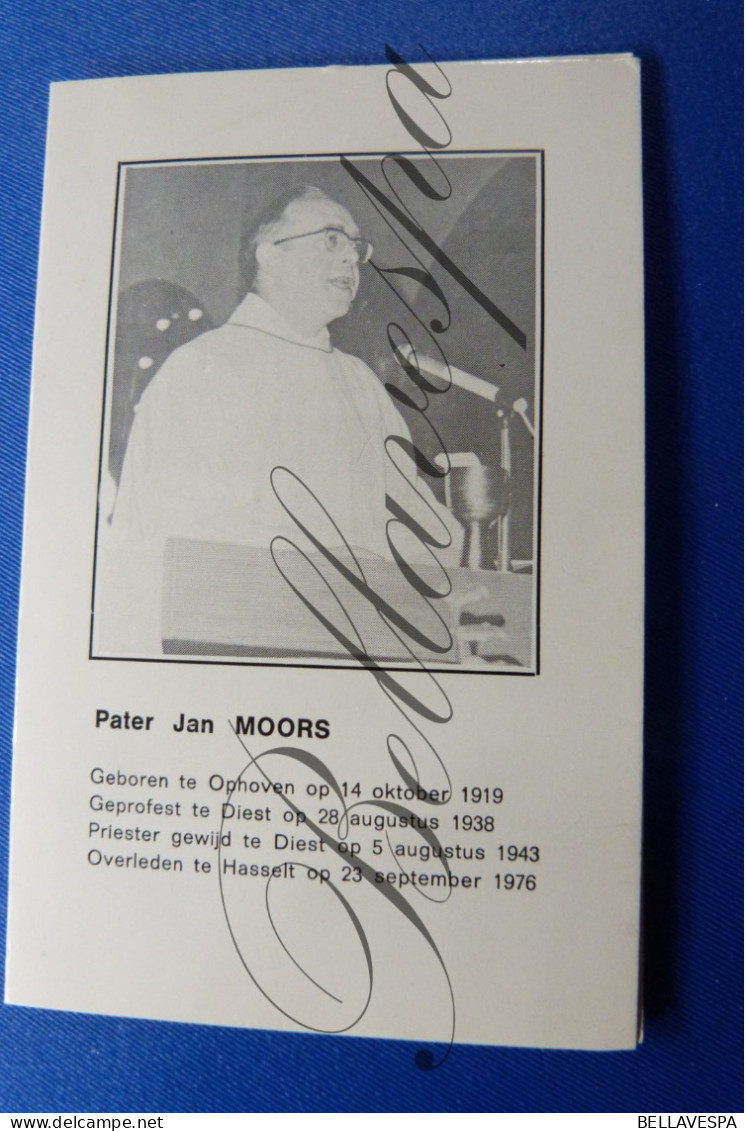 Pater Jan MOORS Kruisheer Pastoor St. Hubertus  Ophoven 1919 Diest Hasselt 1976 - Overlijden