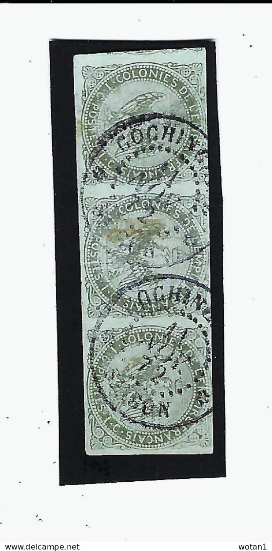 T.P. 1 Bande De 3 Avec Oblitération COCHINCHINE - SAIGON Du 11 NOV 72 - Used Stamps