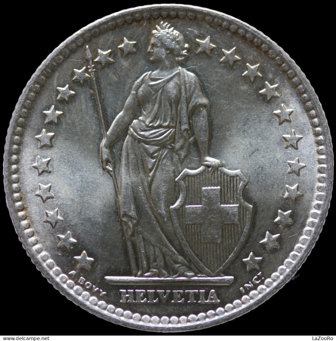LaZooRo: Switzerland 2 Francs 1961 UNC - Silver - 2 Franken