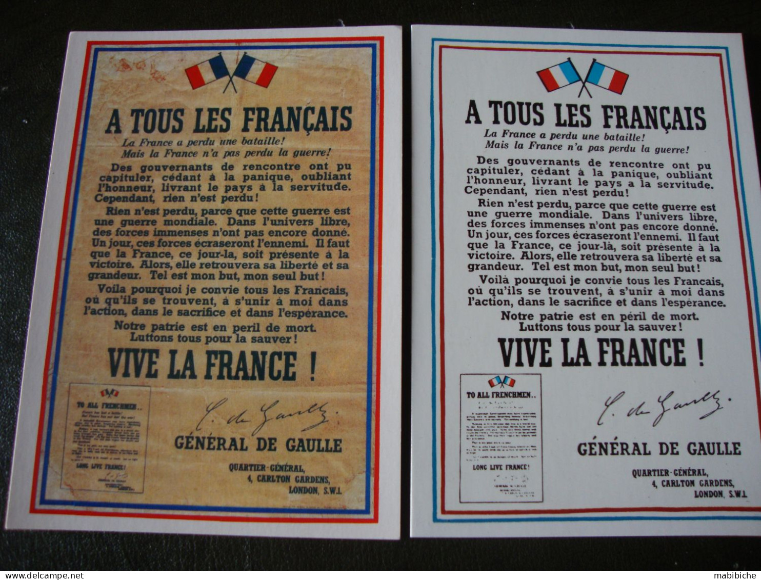 Lot de documents sur le Général De Gaulle.