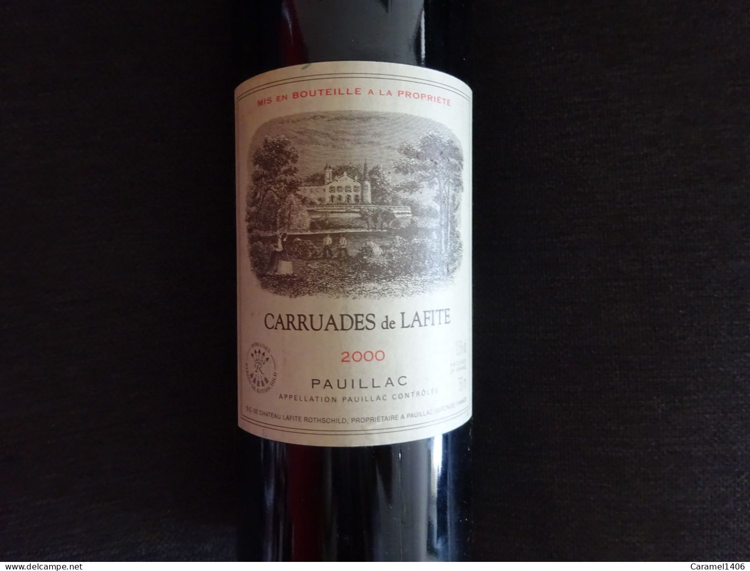 CARRUADES De LAFITE 2000 PAUILLAC Second Vin De LAFITE ROTHSCHILD  Superbe Bouteille - Vino