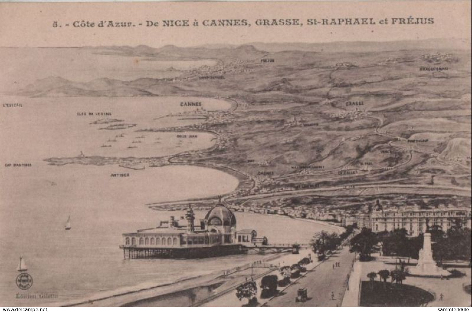 70783 - Frankreich - Cote D’Azur - Nice, Cannes, Grasse, St-Raphael, Frejus - Ca. 1935 - Altri