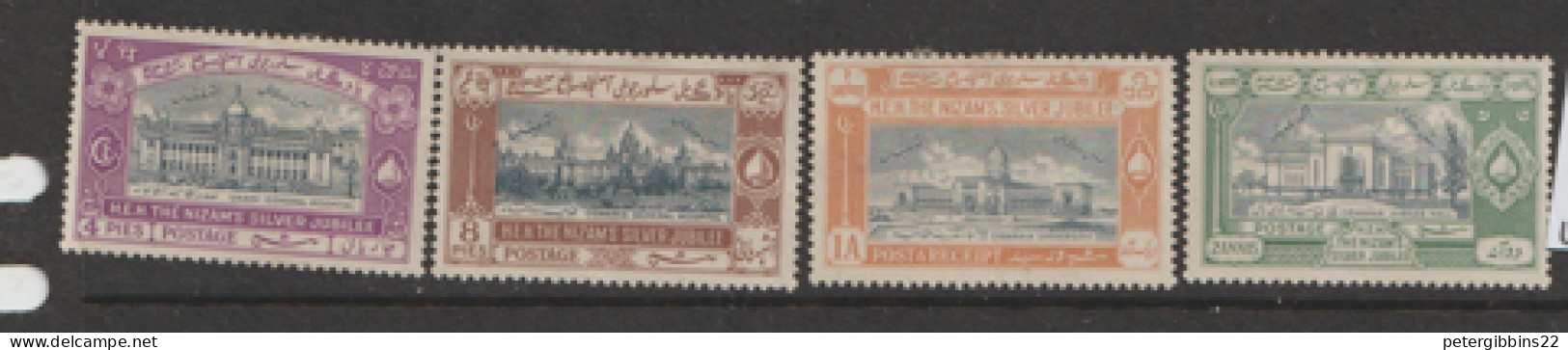 India  Hyderabad 1937  SG 49-52   Silver Jubilee    Fine Used - Hyderabad