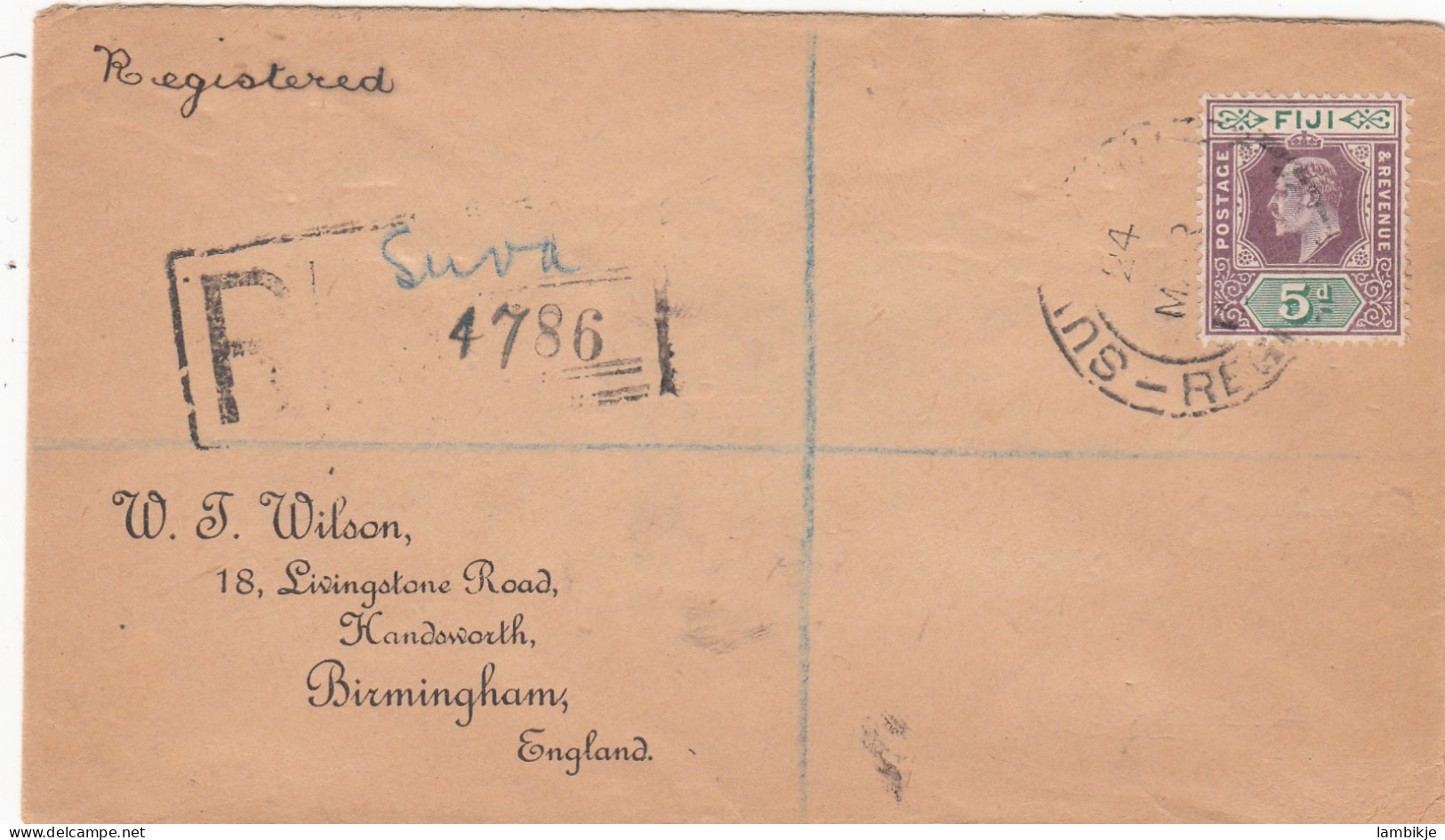 Fiji Islands R Cover 1914 - Fiji (1970-...)