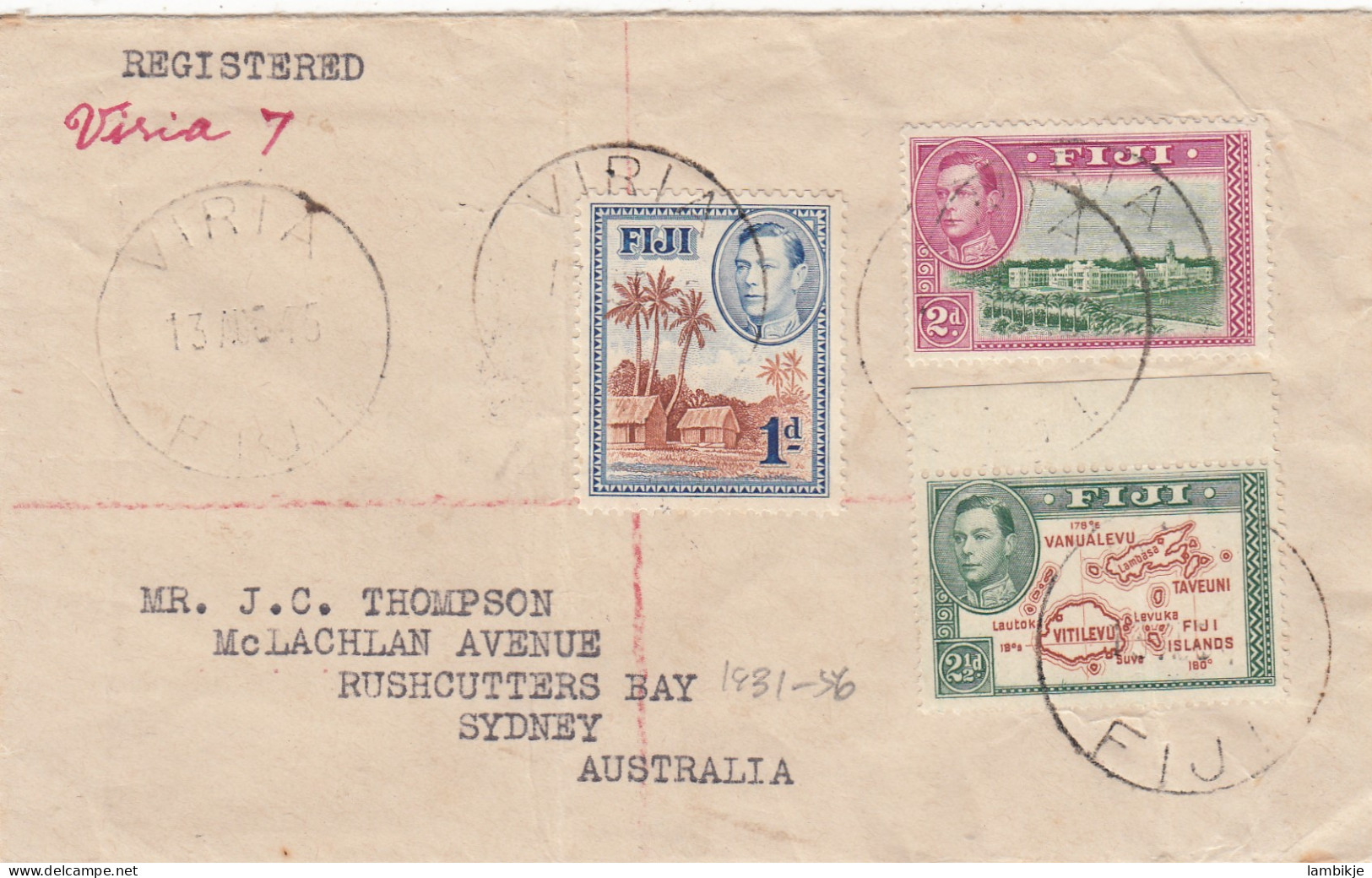 Fiji Islands R Cover 1945 - Fiji (1970-...)