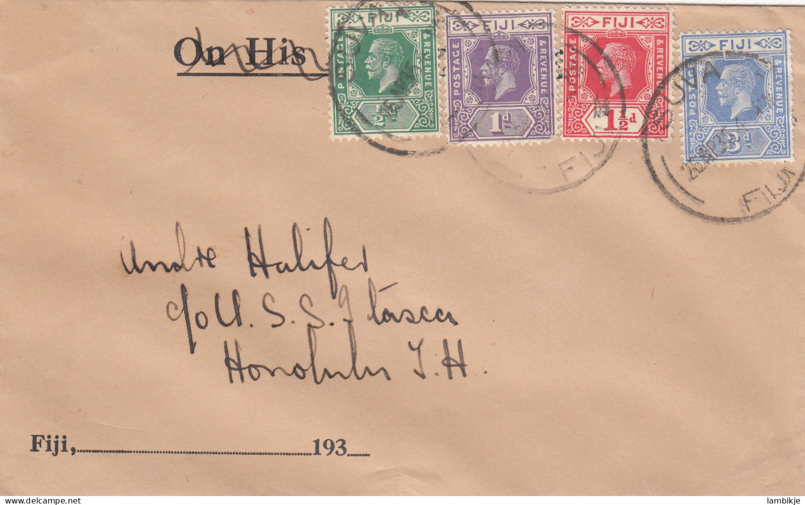 Fiji Islands Cover 1935 - Fiji (1970-...)