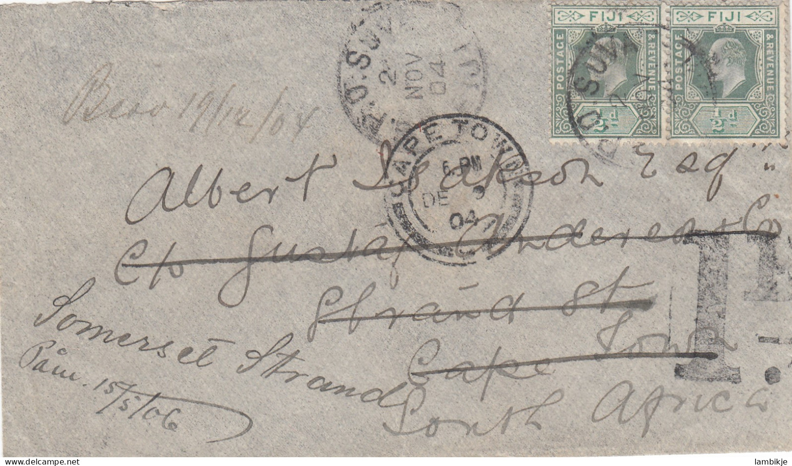 Fiji Islands Cover 1904 - Fiji (1970-...)