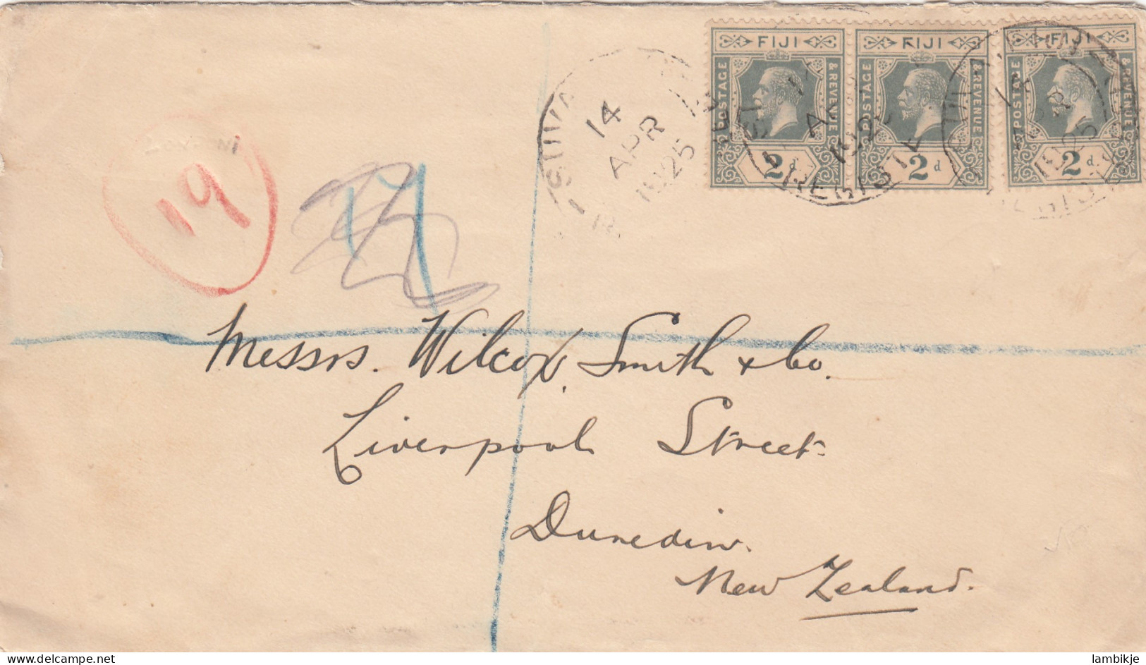 Fiji Islands Cover 1925 - Fiji (1970-...)