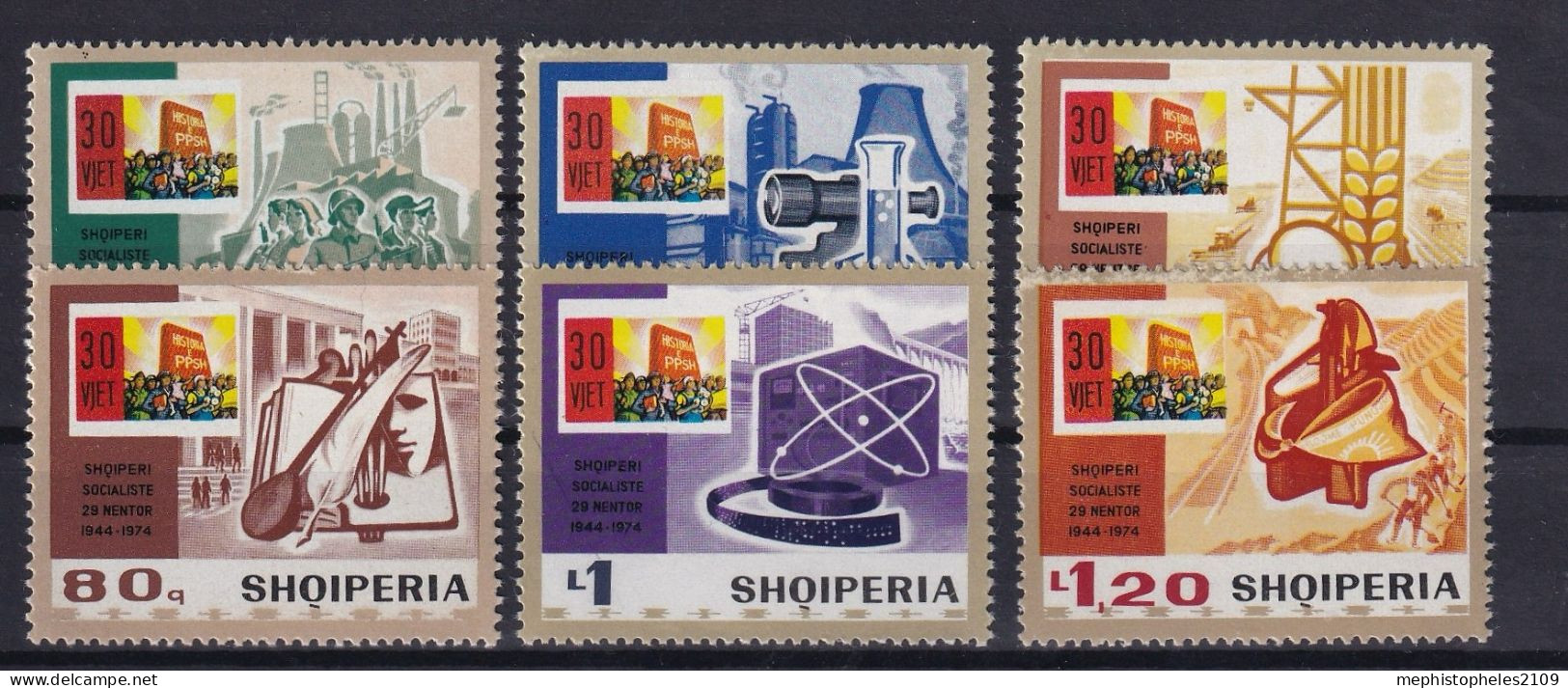 ALBANIA 1974 - MNH - Mi 1741-1746 - Complete Set - Albanie