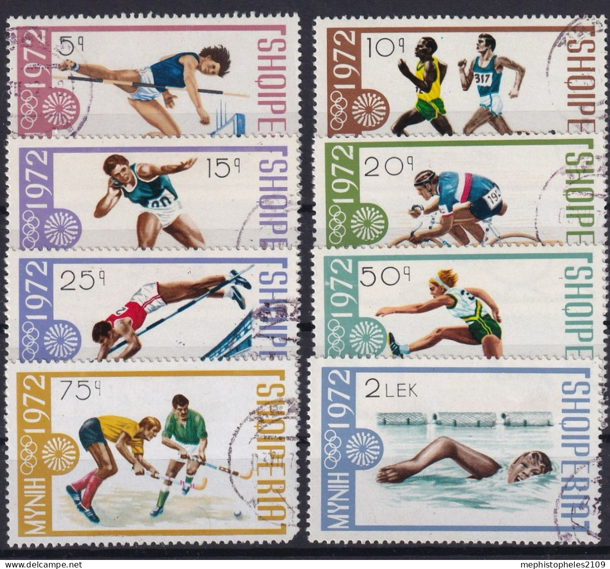 ALBANIA 1972 - Canceled - Mi 1556-1563 - Complete Set - Albanie