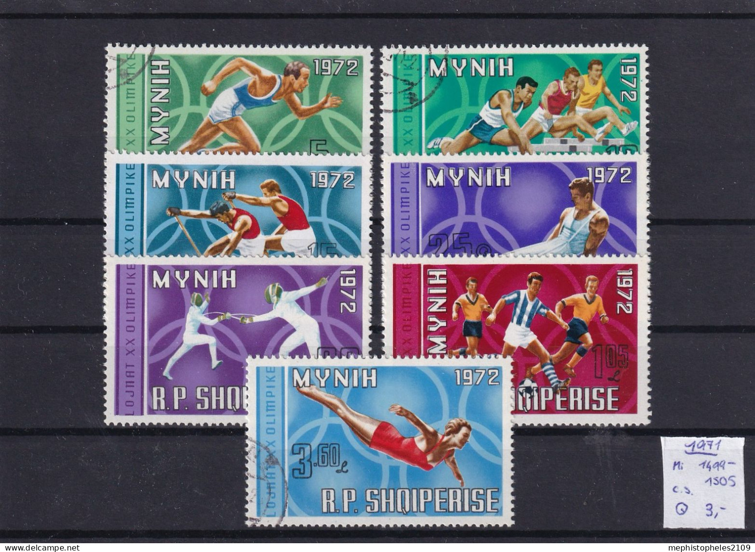 ALBANIA 1971 - Canceled - Mi 1499-1505 - Complete Set - Albania