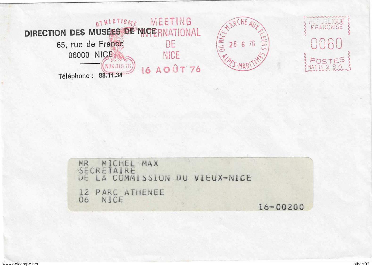 1976 EMA Meeting International D'Athlétisme De Nice: "Nikaia 76"  (n° NA 18286) - Leichtathletik