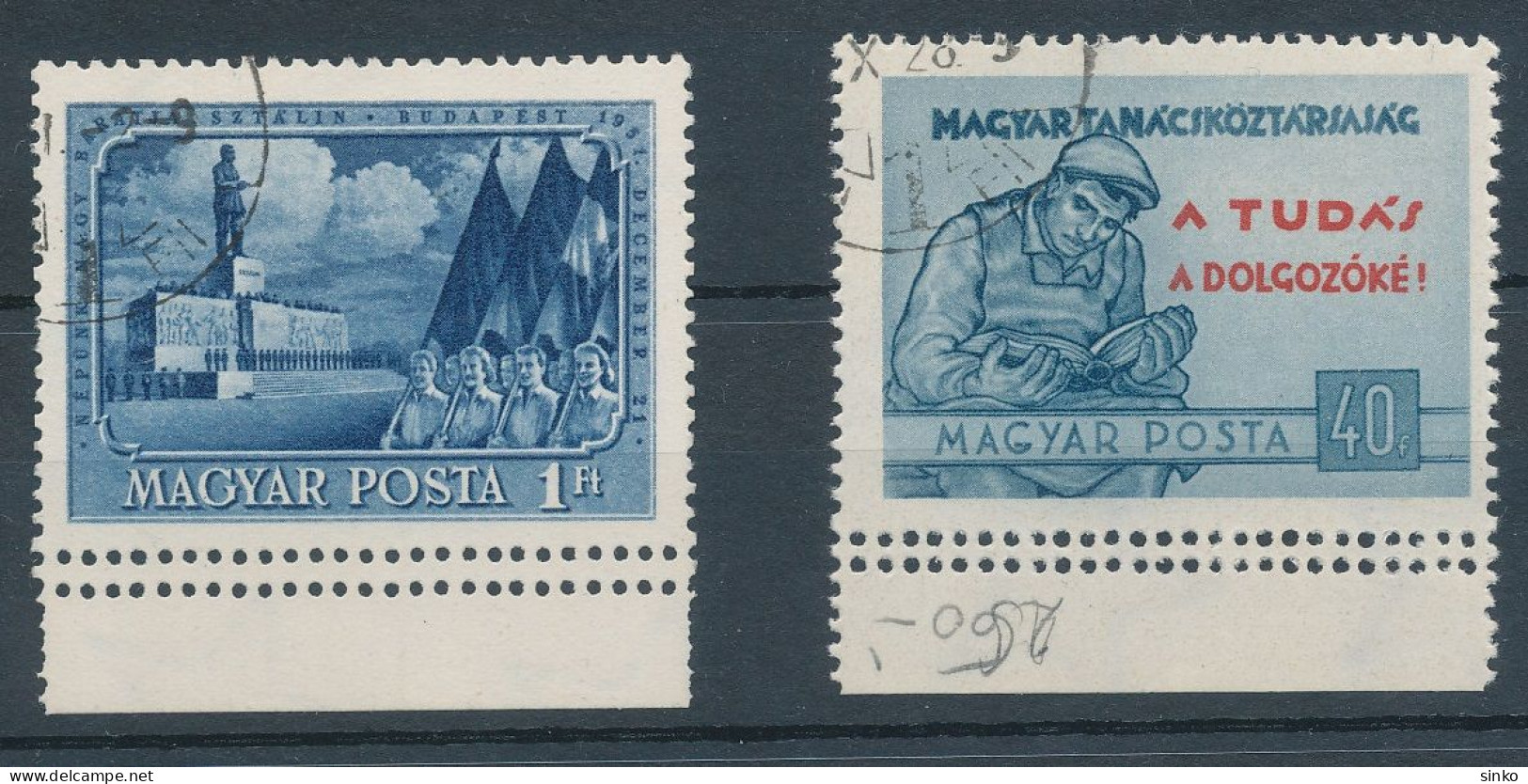 1951/54. J.V. Stalin, Hungarian Soviet Republic (III.) - Misprint - Variedades Y Curiosidades