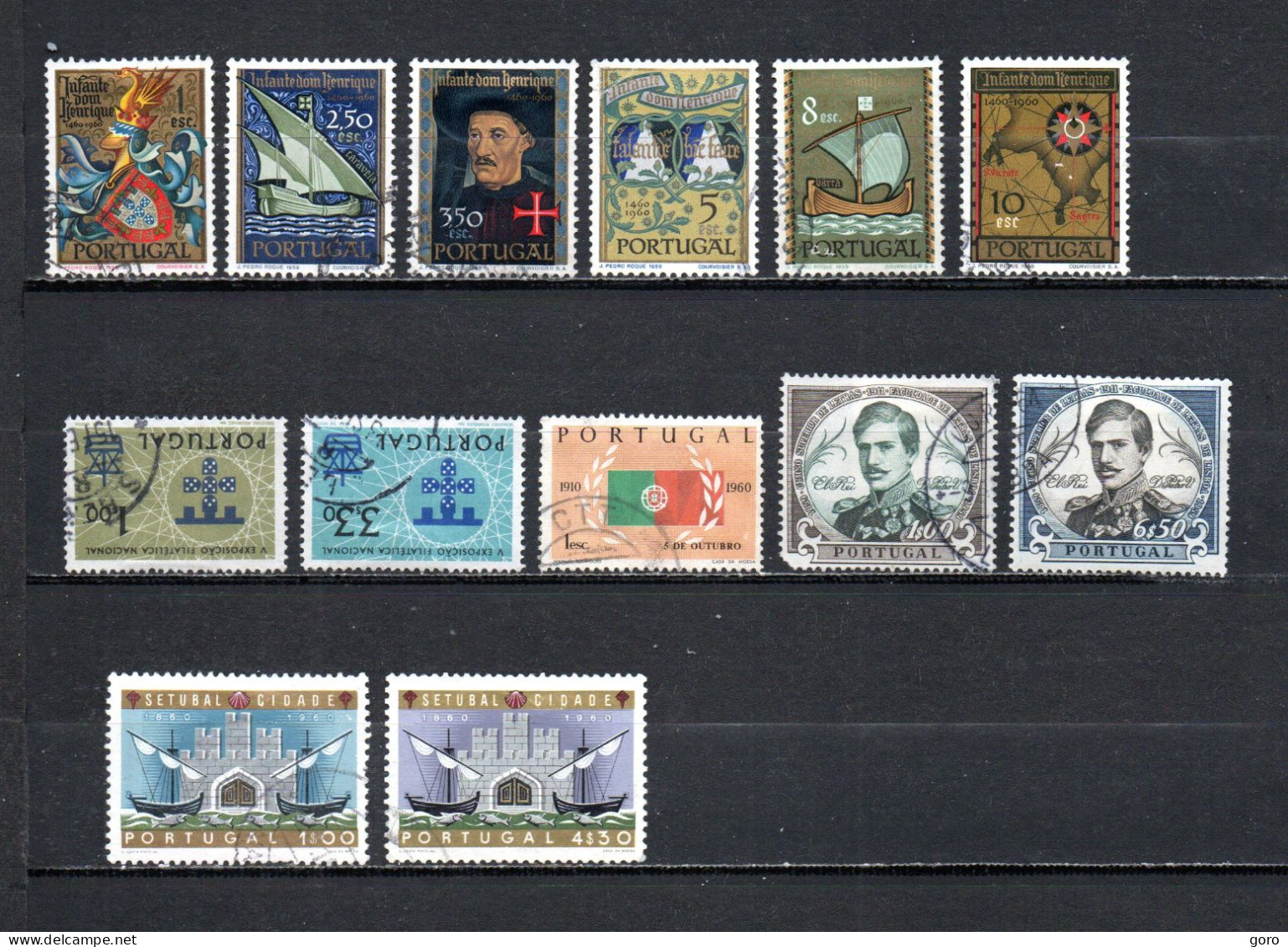 Portugal  1960-61  .-   Y&T  Nº   873/878-881/882-883-884/885-886/887    ( 884  Falta Punta  ) - Used Stamps