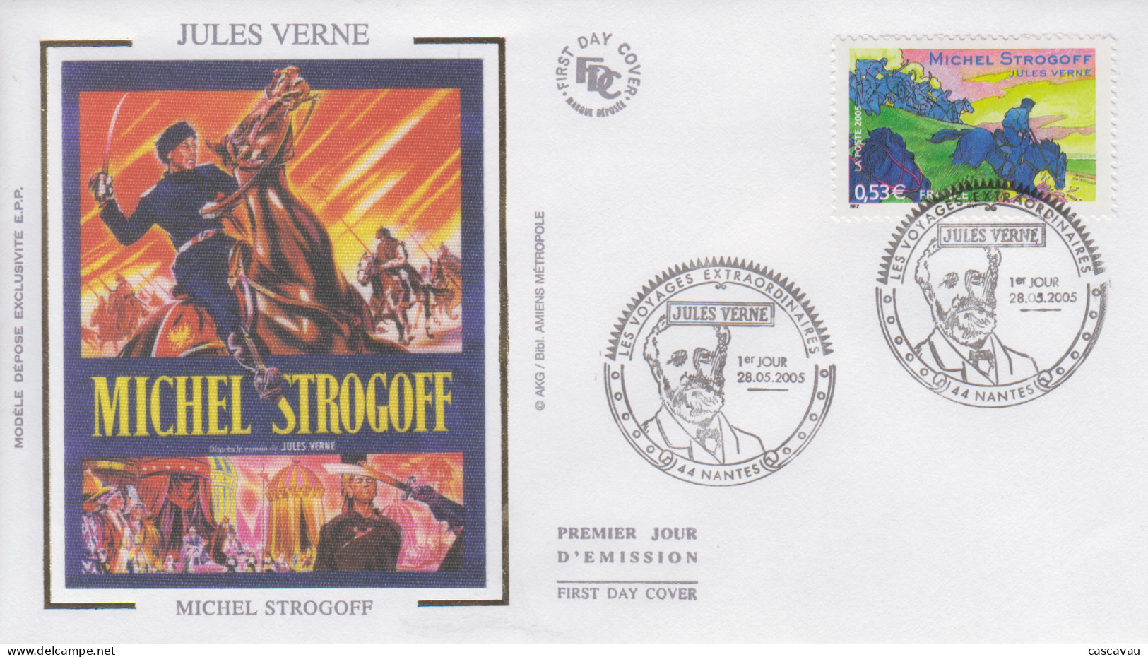 Enveloppe   FDC   1er  Jour   FRANCE   Les  Voyages  Extraordinaires   JULES   VERNE     NANTES   2005 - 2000-2009