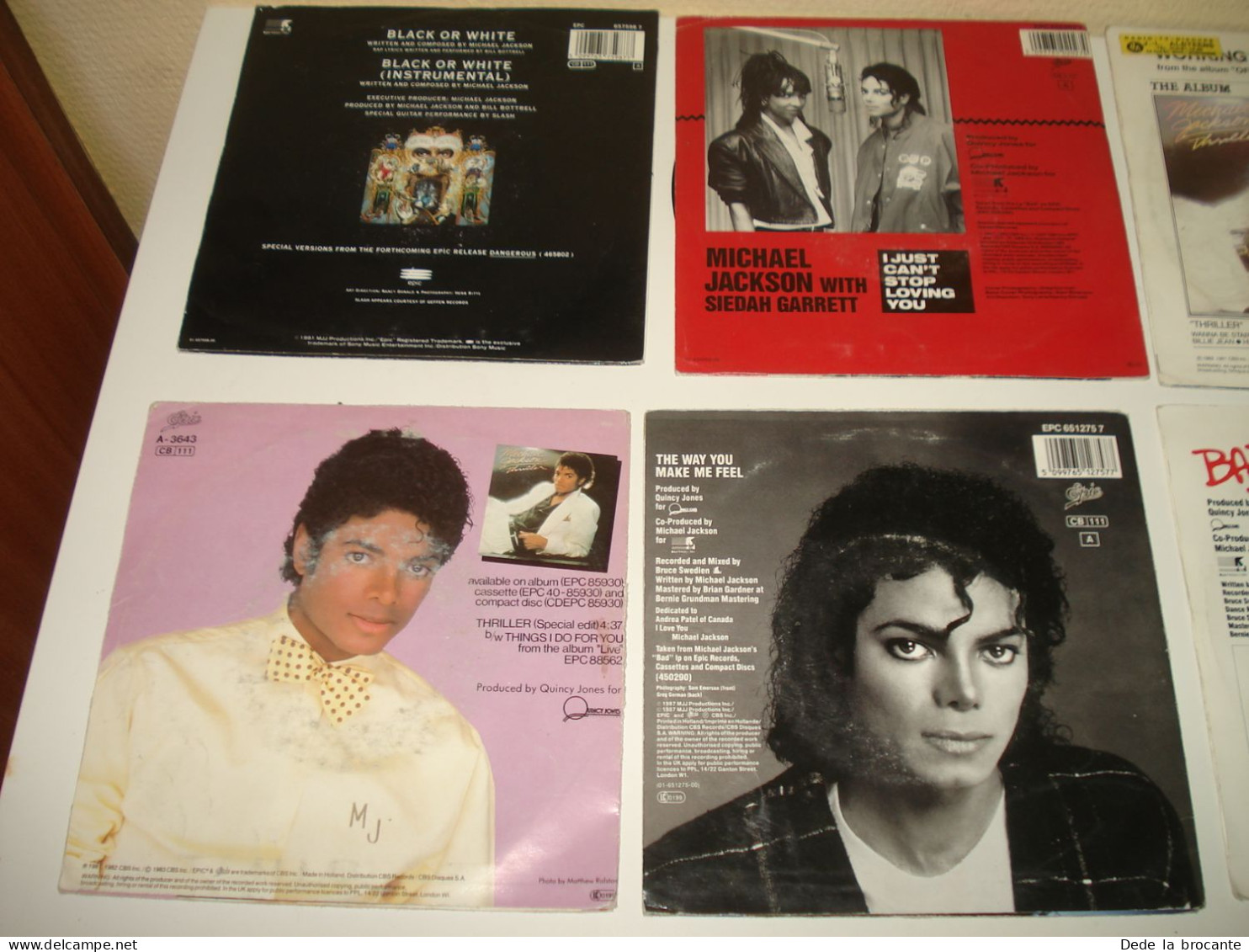 B14/  Lot De 6 Vinyles Tous Différents - SP - 7" -  Michael Jackson - Disco, Pop