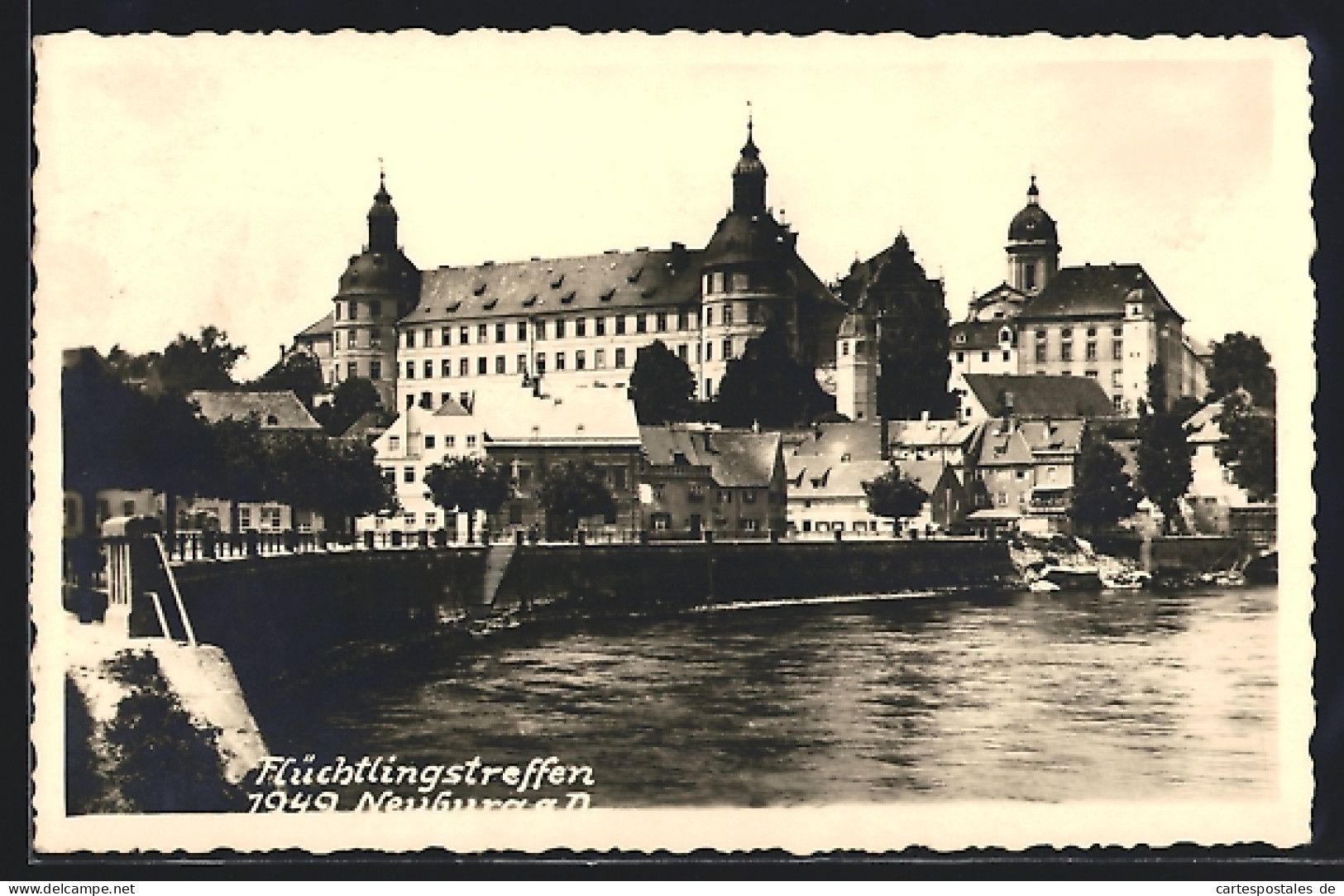 AK Neuburg A. D., Flüchtlingstreffen 1949, Blick Zum Schloss  - Neuburg