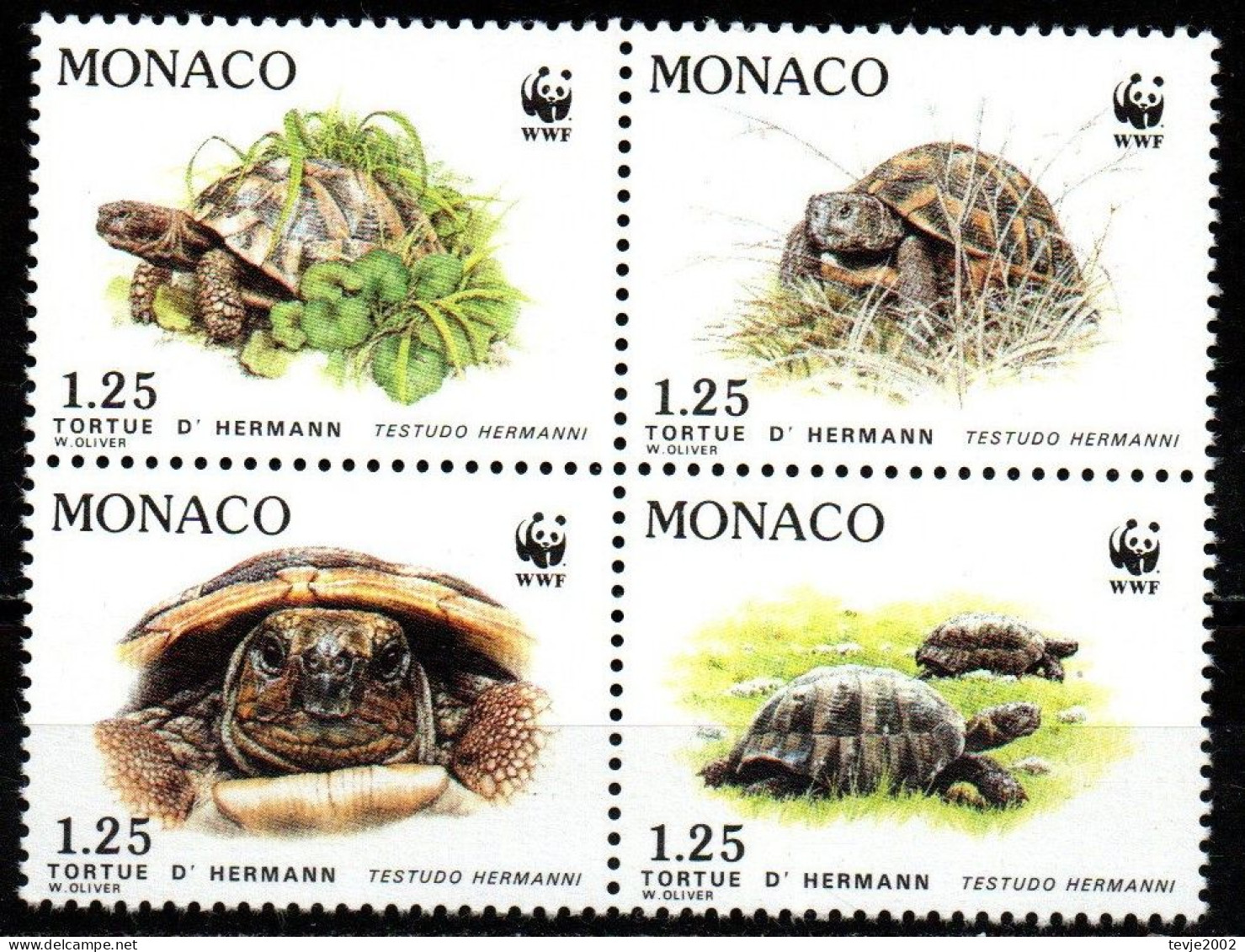 Monaco 1991 - Mi.Nr. 2046 - 2049 - Postfrisch MNH - Tiere Animals Schildkröten Turtles WWF - Schildpadden