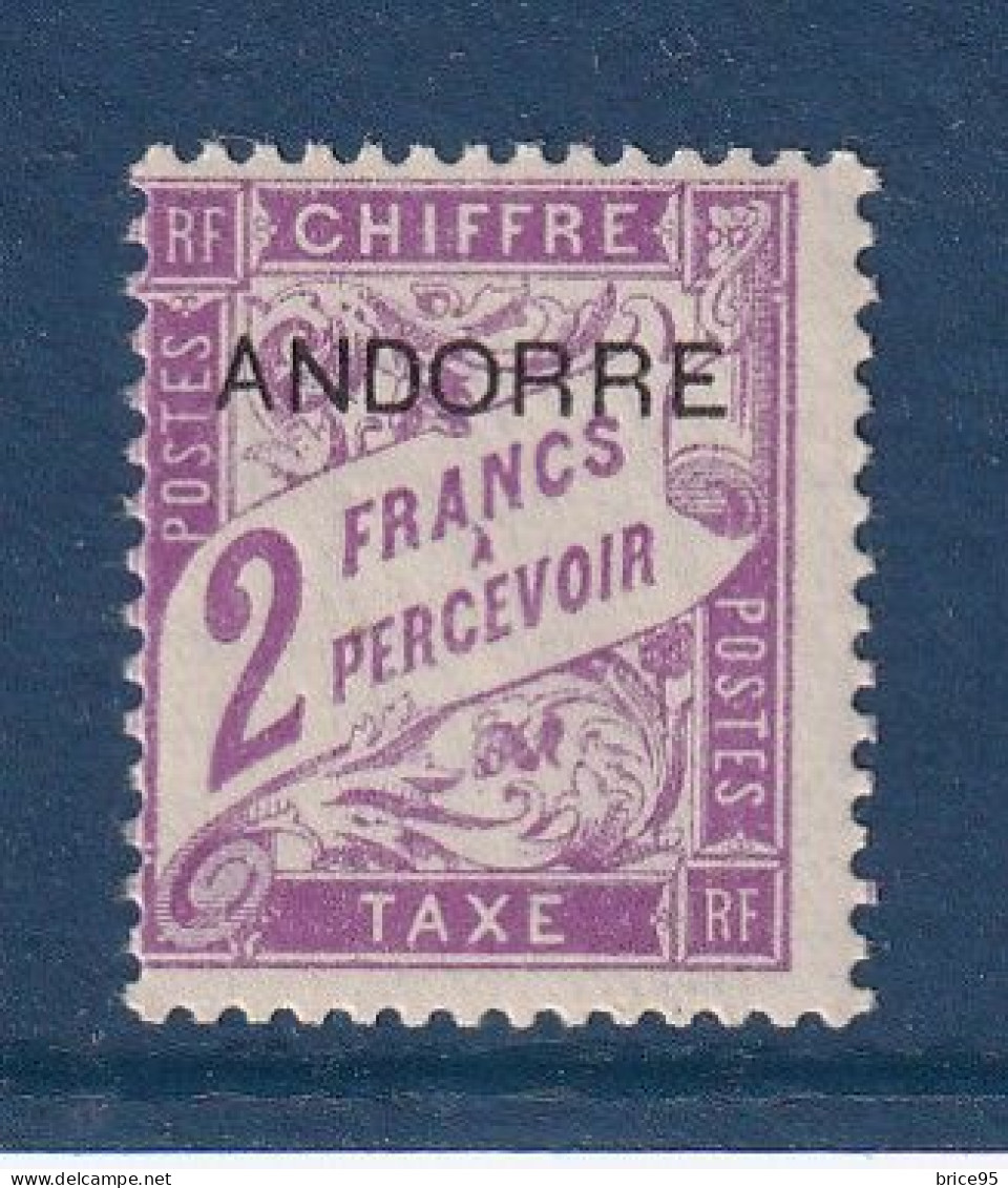 Andorre Français - Taxe YT N° 7 ** - Neuf Sans Charnière - 1931 Et 1932 - Ongebruikt