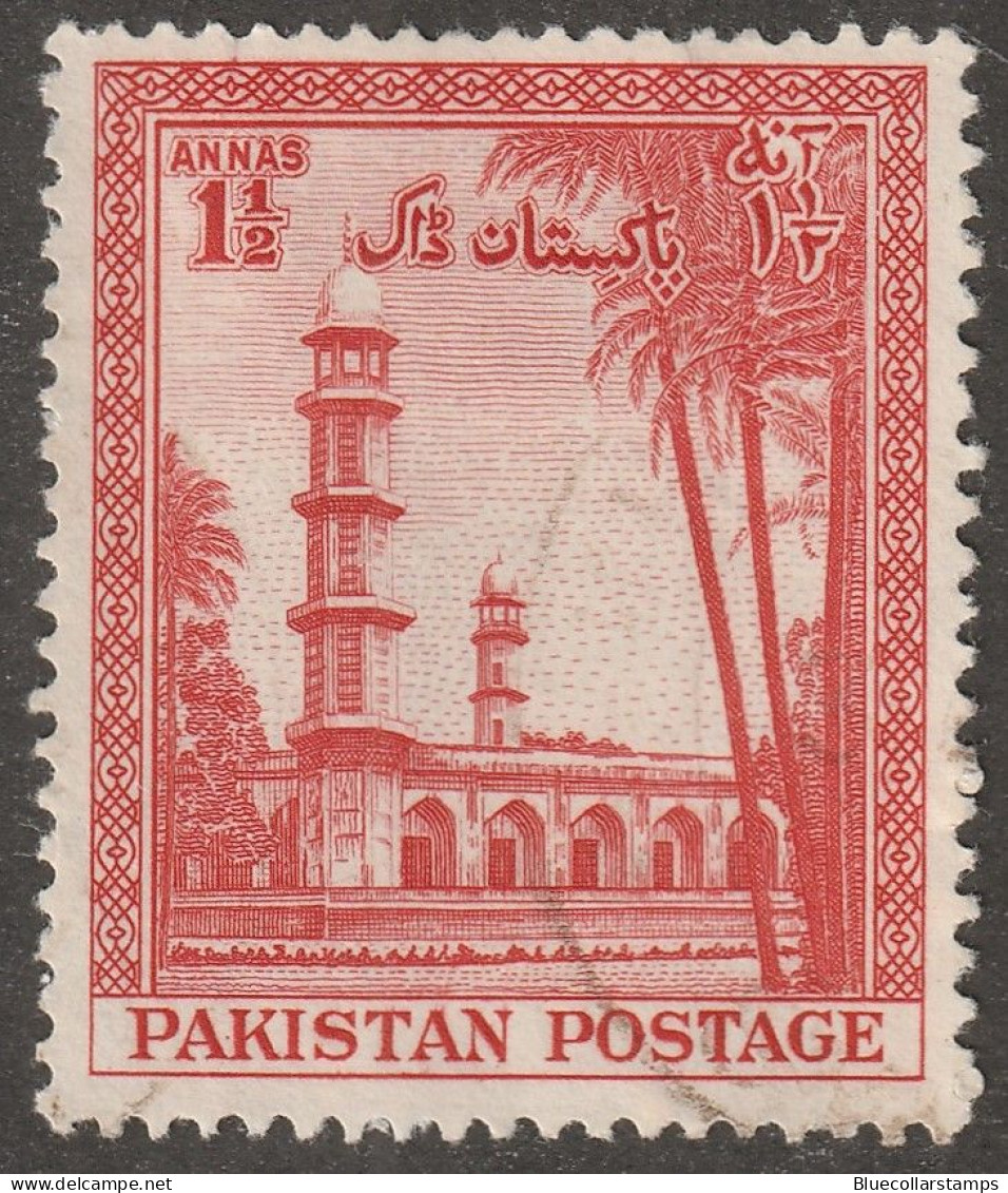 Pakistan, Middle East, Stamp, Scott#69, Used, Hinged, 1 1/2annas, - Pakistán