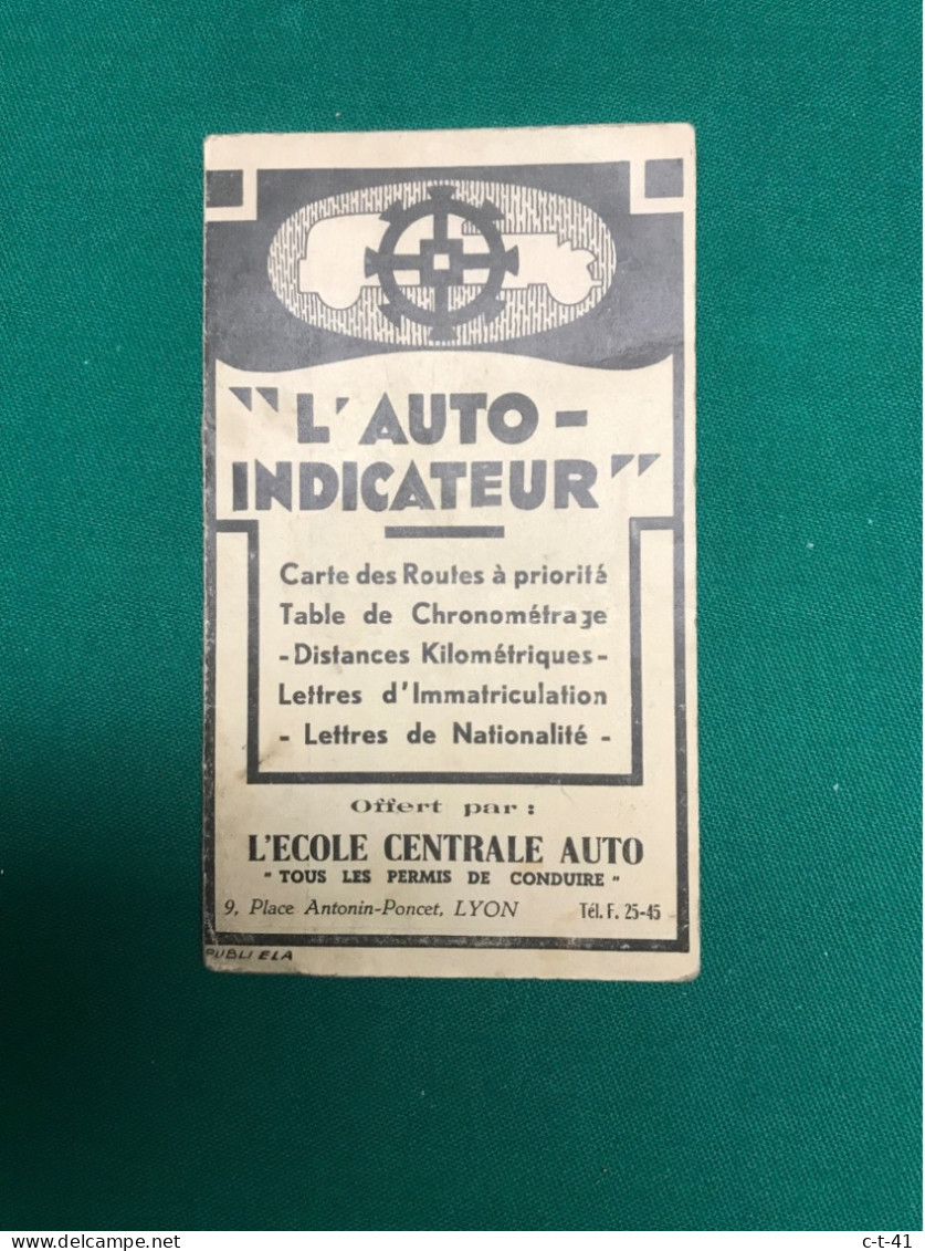 Ancienne Carte Indicateur De Route - Collections