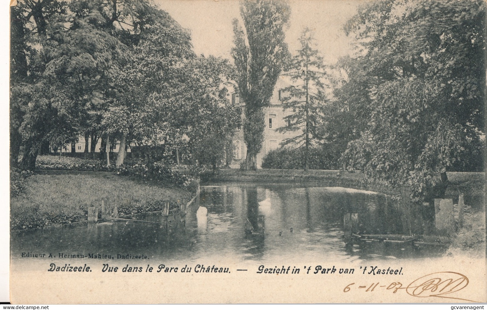 DADIZELE    GEZICHT IN 'T PARK VAN 'T KASTEEL        2 SCANS - Moorslede