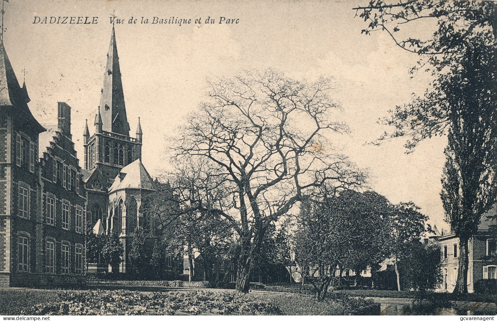 DADIZELE    VUE DE LA BASILIQUE ET DU PARC        2 SCANS - Moorslede