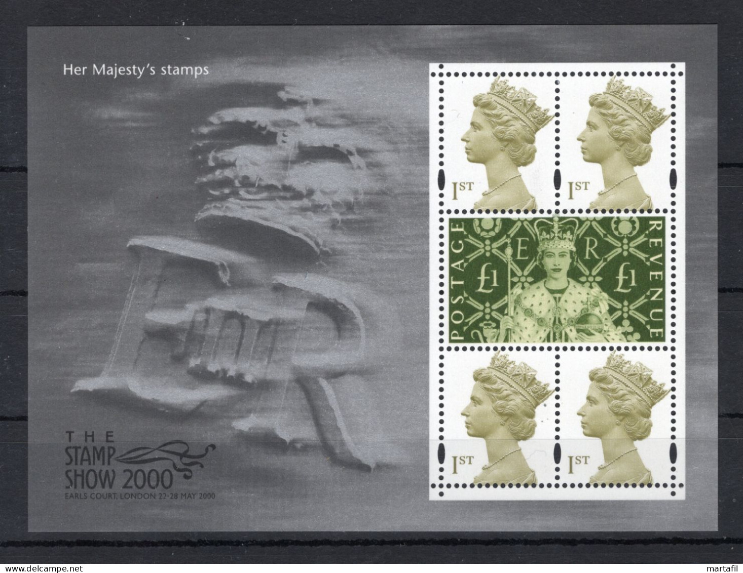 2000 GRAN BRETAGNA BF 11 MNH ** Esposizione Mondiale STAMP SHOW 2000 - Nuovi