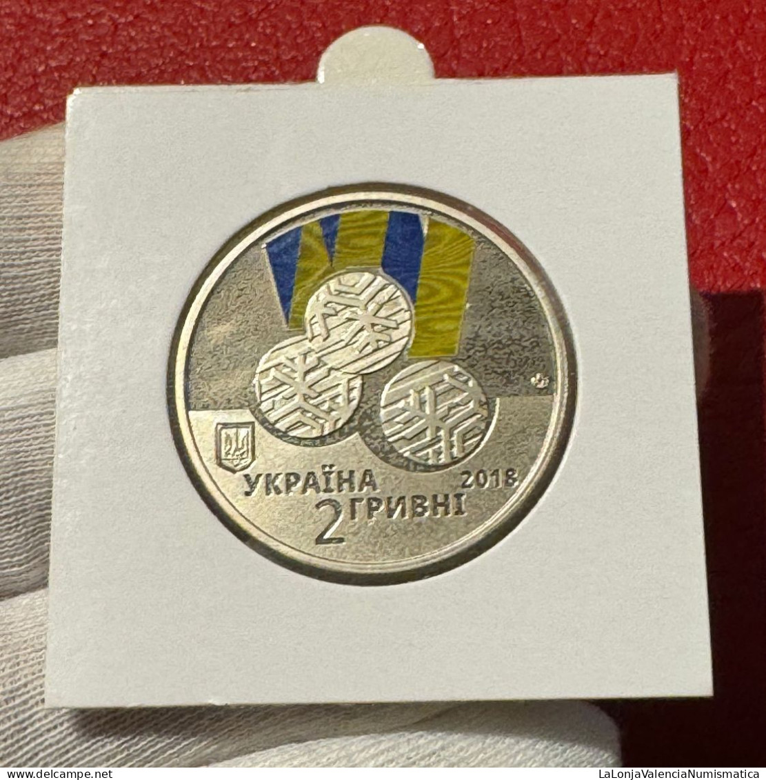 Ucrania Ukraine 2 Hryvni XII Winter Paralympic Games 2018 Km 899 Coloreada Sc Unc - Ucrania