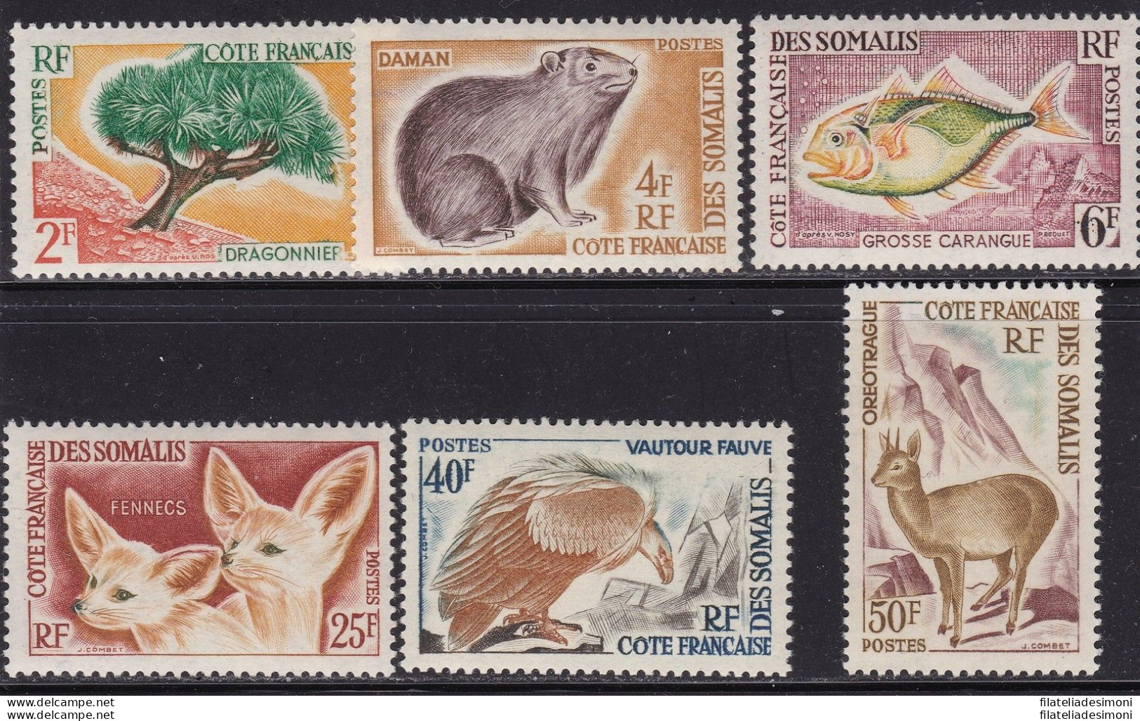 1962 COTE DES SOMALIS,  Yvert  N° 305/310  MNH/** - Andere & Zonder Classificatie