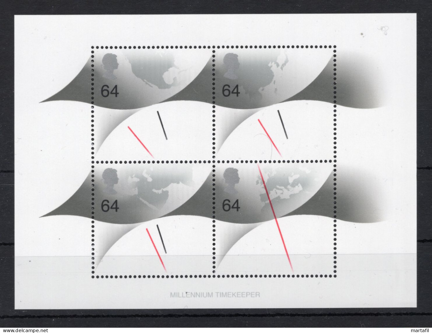 1999 GRAN BRETAGNA BF 8 MNH ** Cronometrando Il Millenio - Ongebruikt