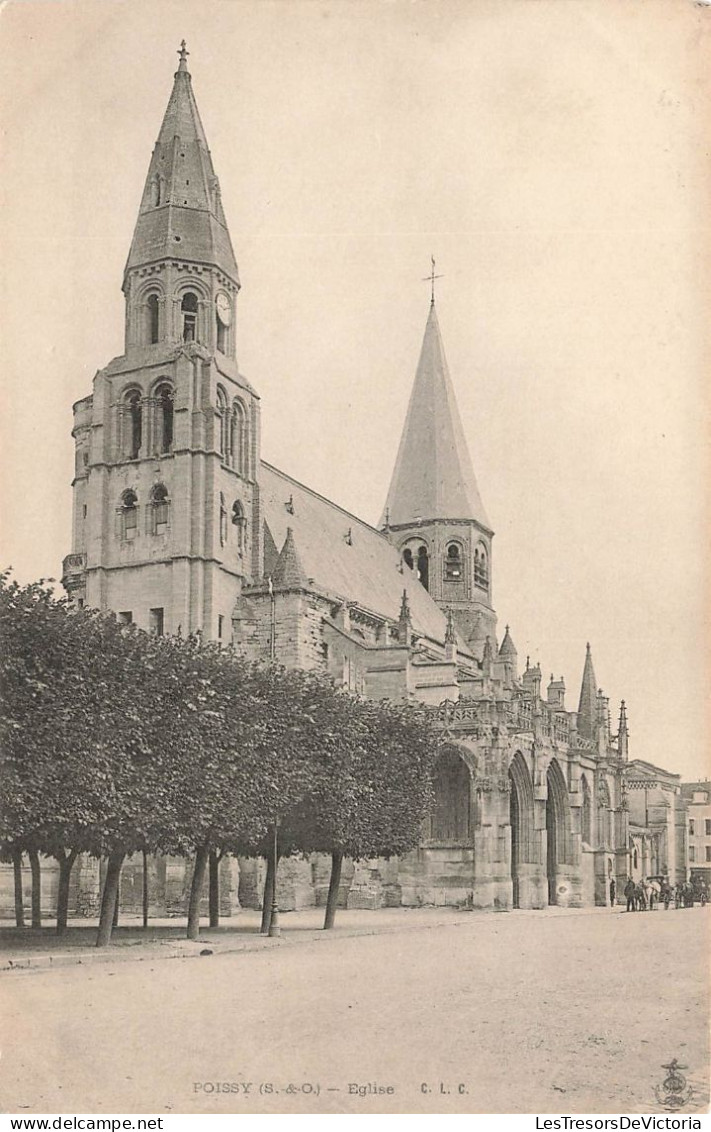 FRANCE - Poissy (S & O) - Vue Sur Une église - Vue Panoramique - C L C - Animé - Carte Postale Ancienne - Poissy