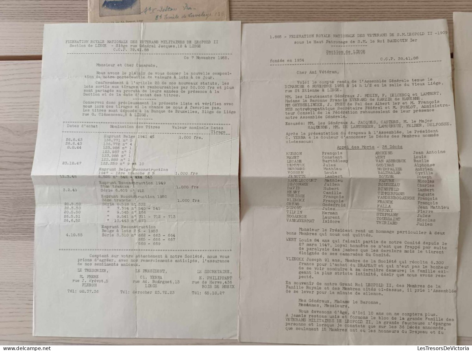 Compte Rendu De L'assemblée Fédérale Royale Nationale Des Vétérans Militaires De Léopold II - 1955 - Documents Historiques
