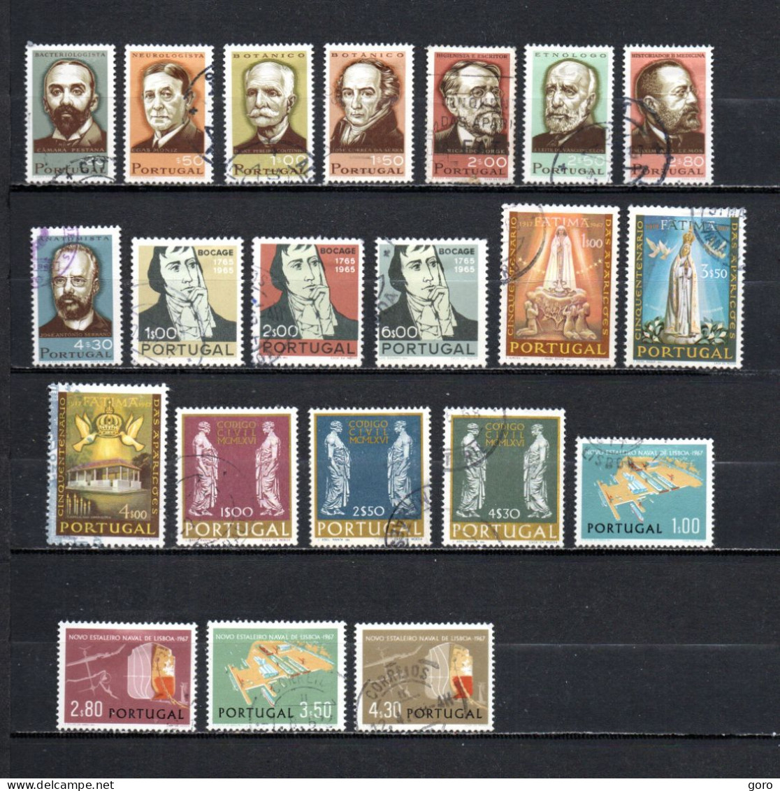 Portugal  1966-67  .-   Y&T  Nº   996/1003-1004/1006-1010/1011-1013-1014/1016-1017/1024 - Oblitérés