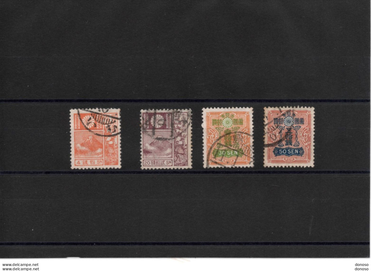 JAPON 1929 Yvert 202 + 204-206 Oblitéré Cote :  4.20 Euros - Oblitérés