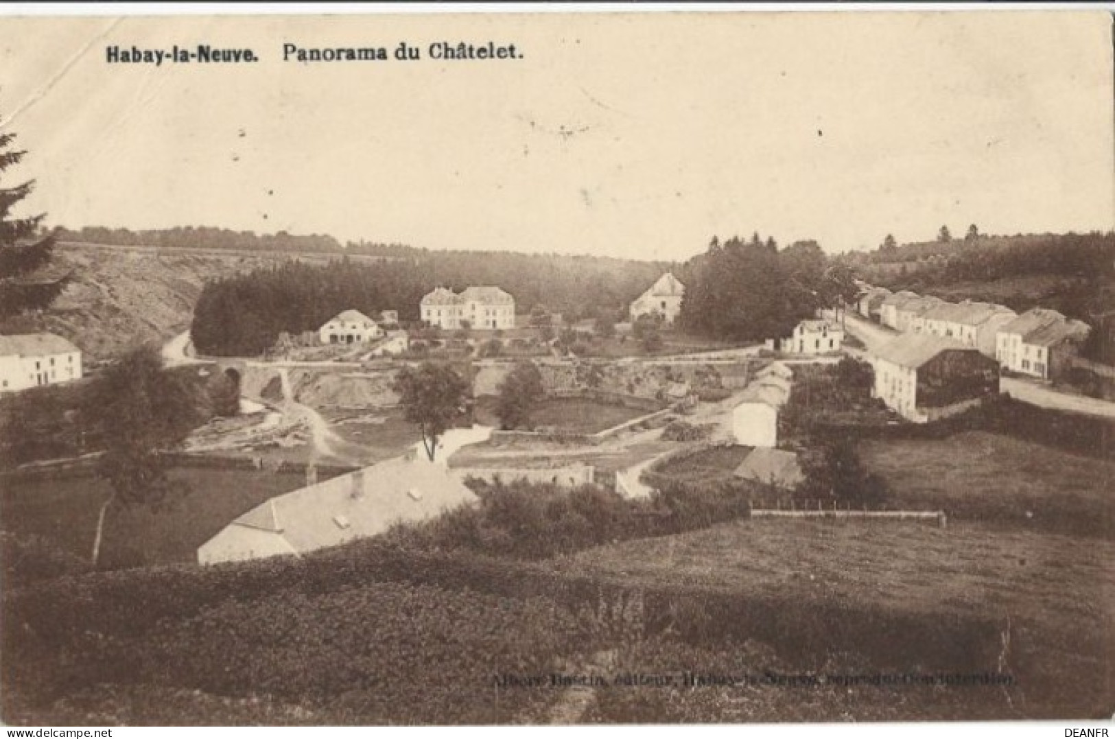 HABAY-la-Neuve : Panorama Du Châtelet. Carte Oblitérée Du GD De Lux, Avec Cachet De Chemin De Fer. Carte Impeccable. - Habay