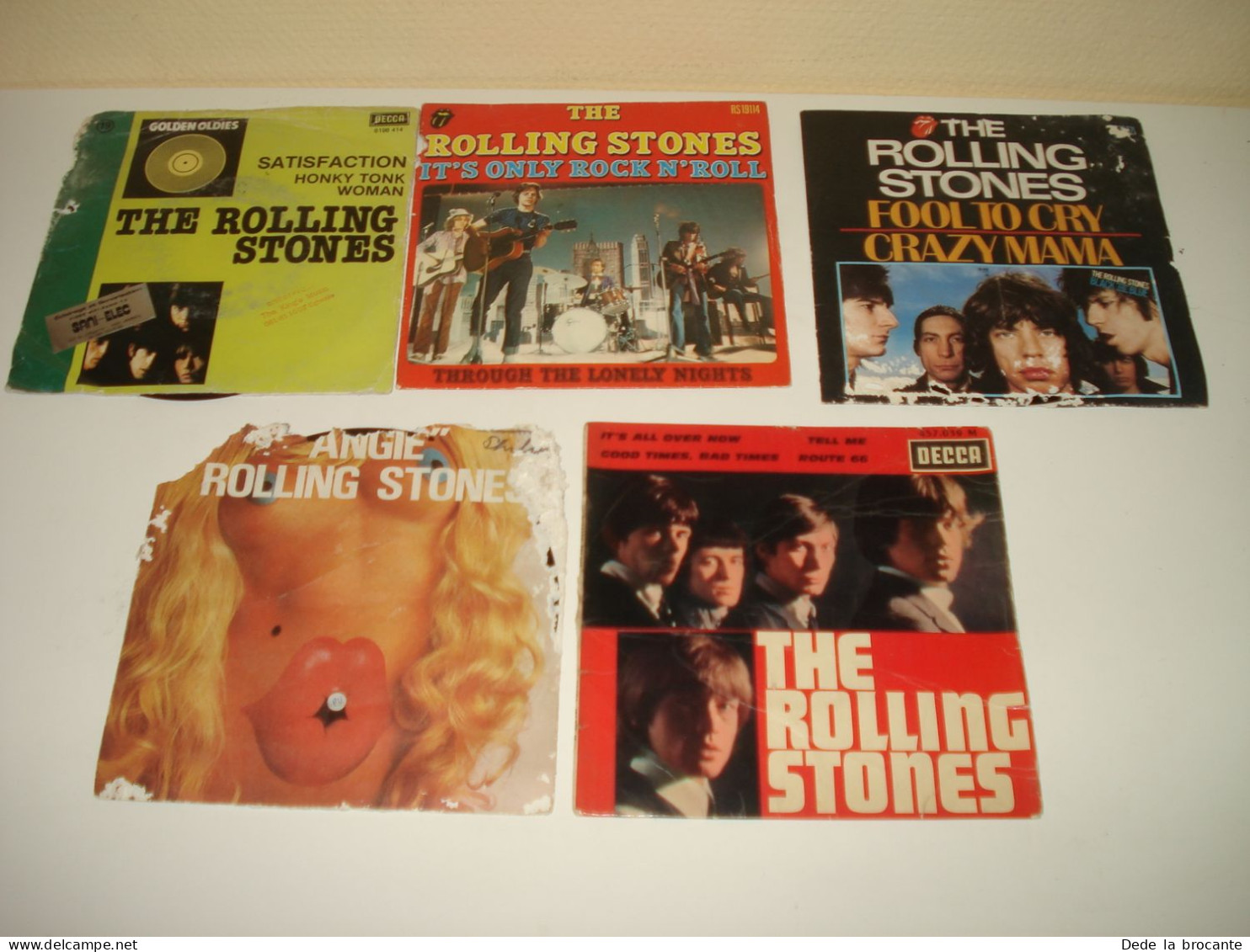 B14 /  Lot De 5 Vinyles Différents - 1 X EP + 4 X SP - 7" - The Rolling Stones - Rock