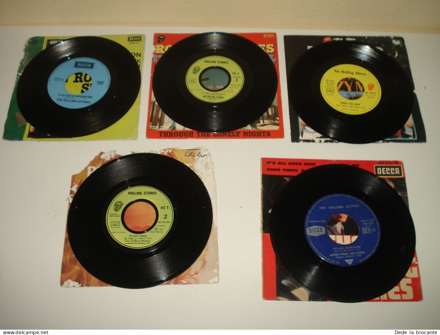 B14 /  Lot De 5 Vinyles Différents - 1 X EP + 4 X SP - 7" - The Rolling Stones - Rock