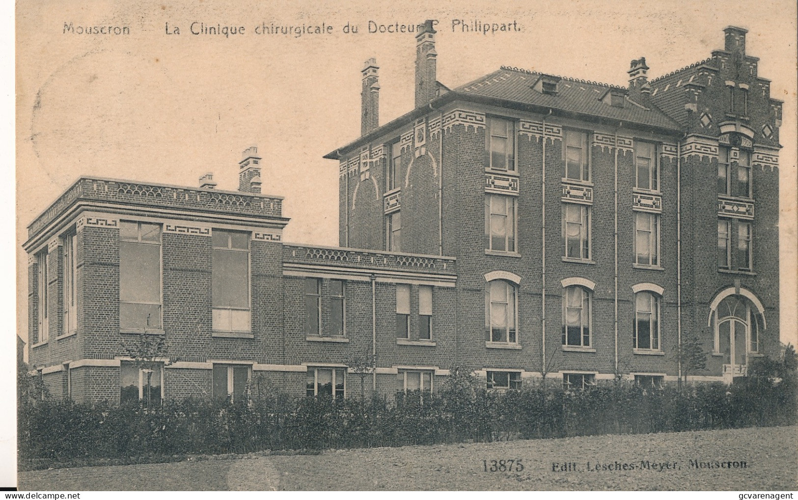 MOUSCRON  LA CLINIQUE CHIRUGICALE DU DOCTEUR PHILIPPART           2 SCANS - Moeskroen