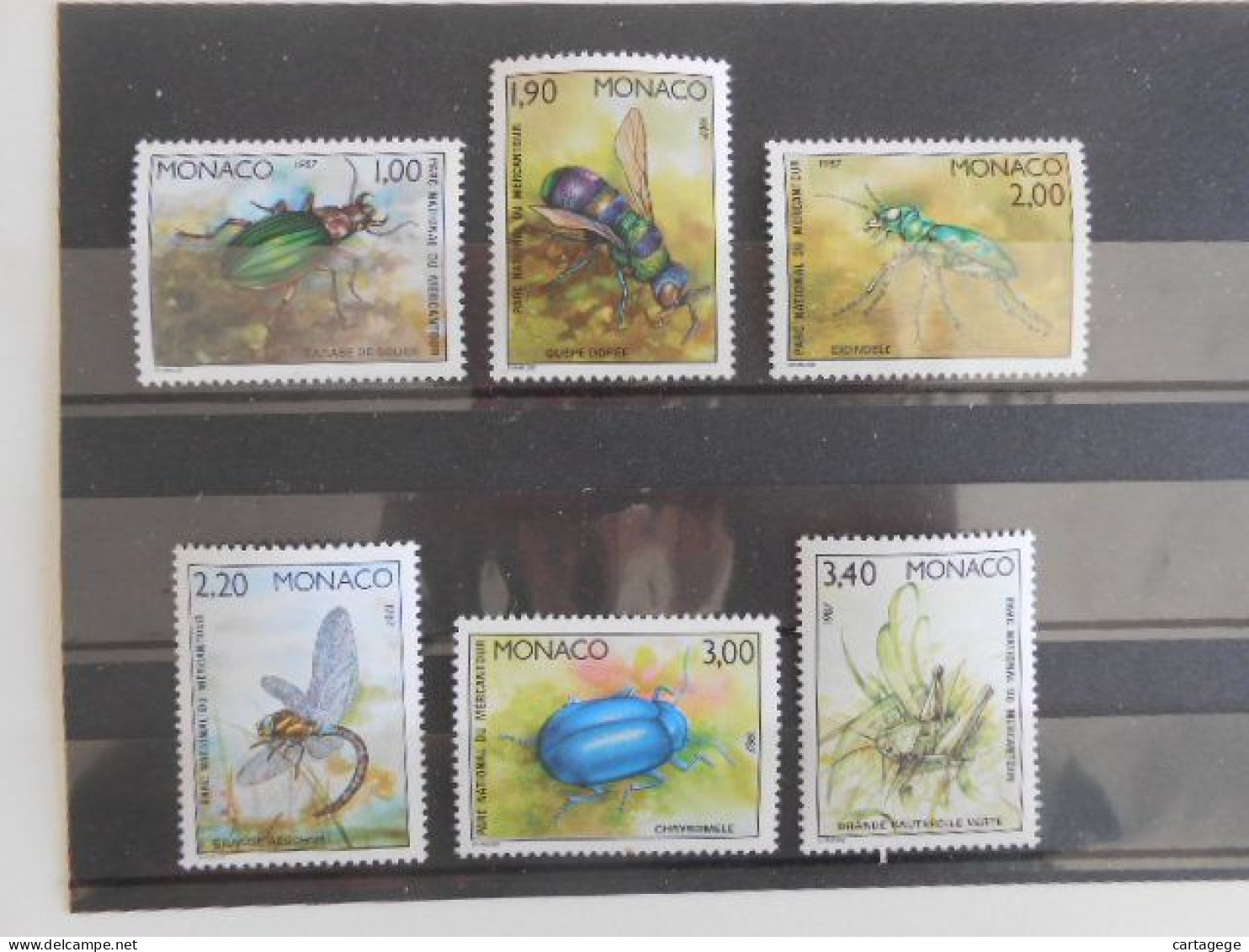 MONACO YT 1567/1572  FAUNE - INSECTES DU PARC DU MERCANTOUR** - Neufs