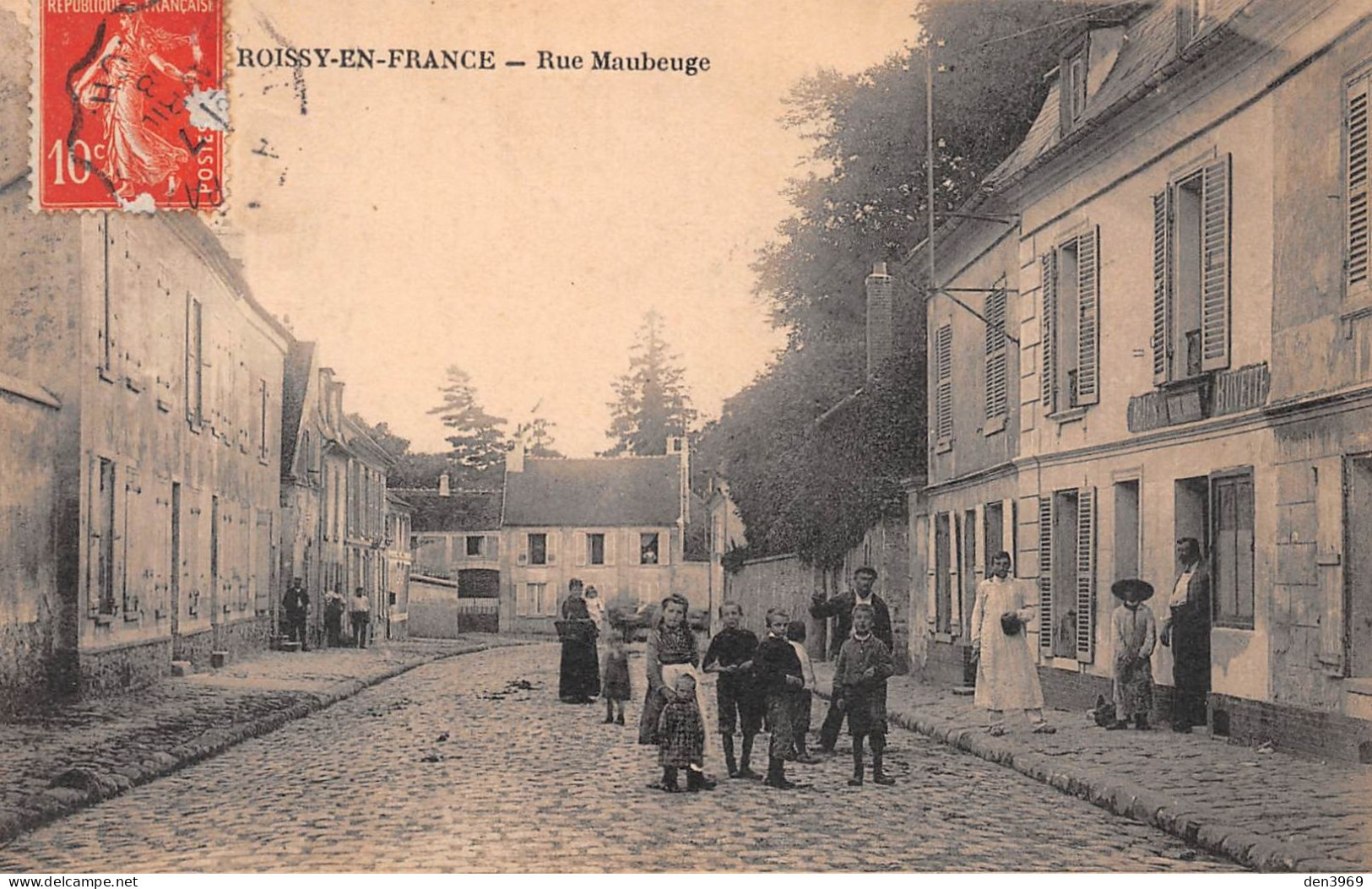 ROISSY-en-FRANCE (Val-d'Oise) - Rue Maubeuge - Voyagé 1908 (2 Scans) Thézi, 83 Rue De La République à Saint-Denis - Roissy En France