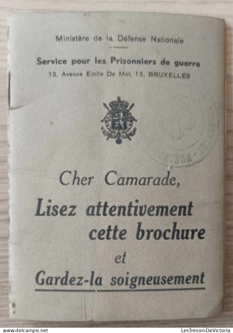 Ministère De La Défence Nationale - Service Pour Prisonnier De Guerre - Brochure Règlementation - Decretos & Leyes