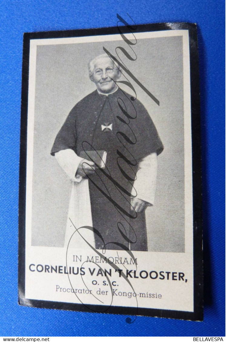 Procuur Missie Congo Cornelius Van 't Klooster Hoogland 1856 Diest Maaseik 1943 Kruisheren Kruisheer - Décès