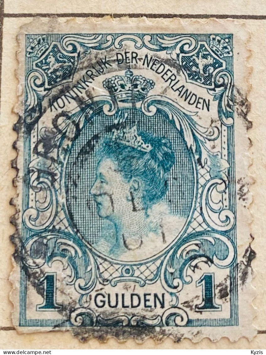 Pays-Bas 1899 - 1 Gulden Kon. Wilhelmina - OBLITÉRATION GRONINGUEN - Usados