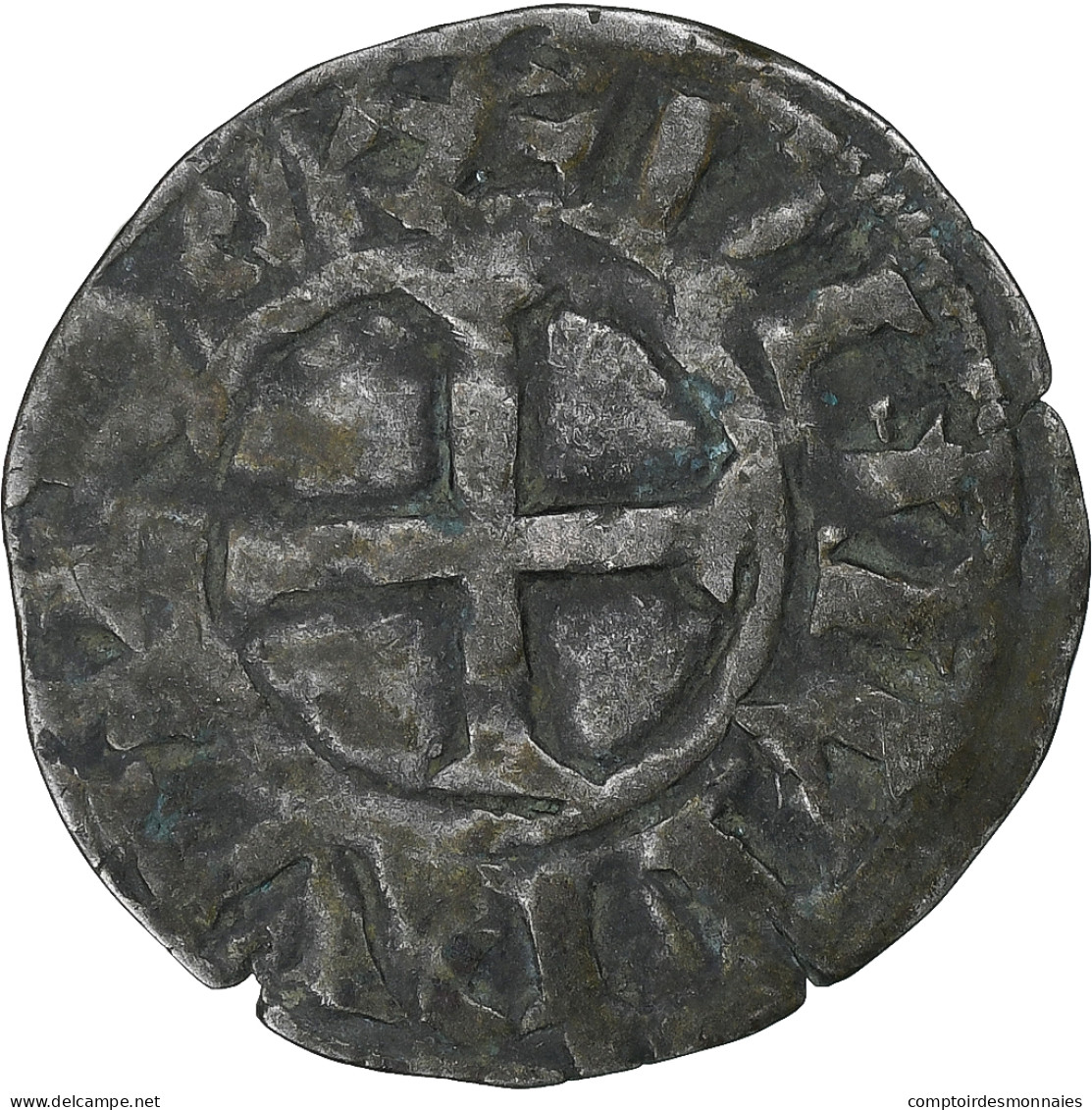 France, Philippe II, Denier Tournois, 1180-1223, Saint-Martin De Tours, Billon - 1180-1223 Filips II Augustus