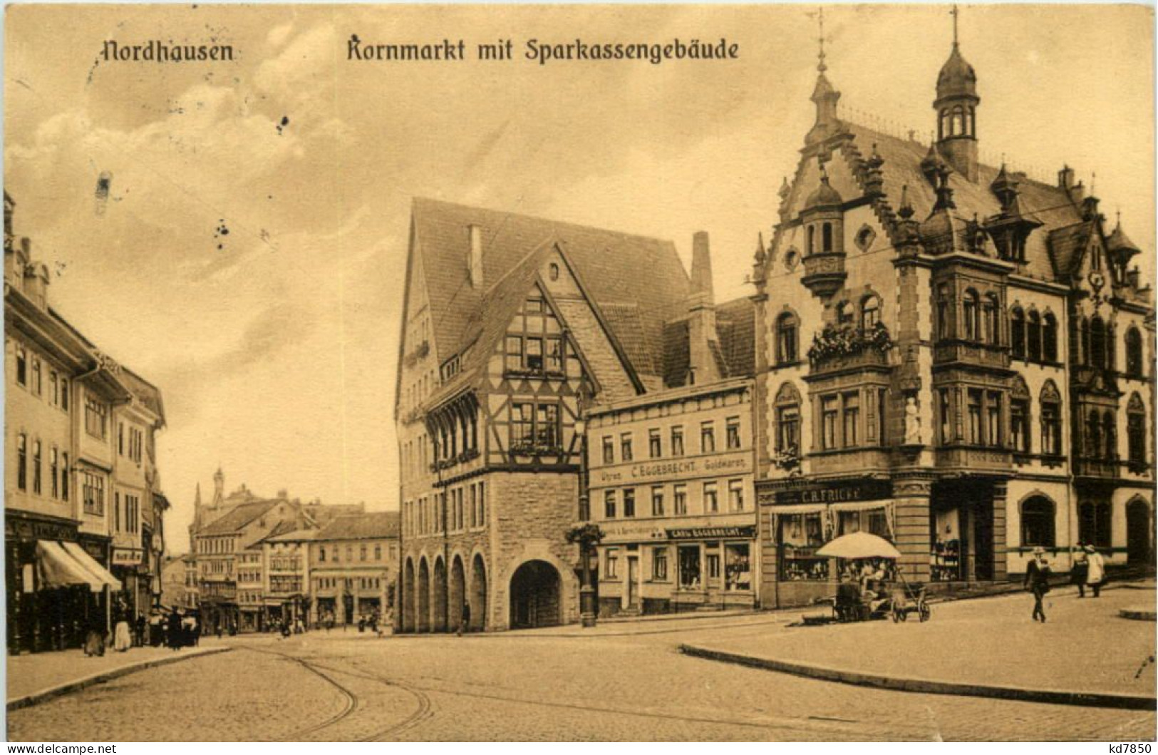 Nordhausen - Kornmarkt Mit Sparkassengebäude - Nordhausen