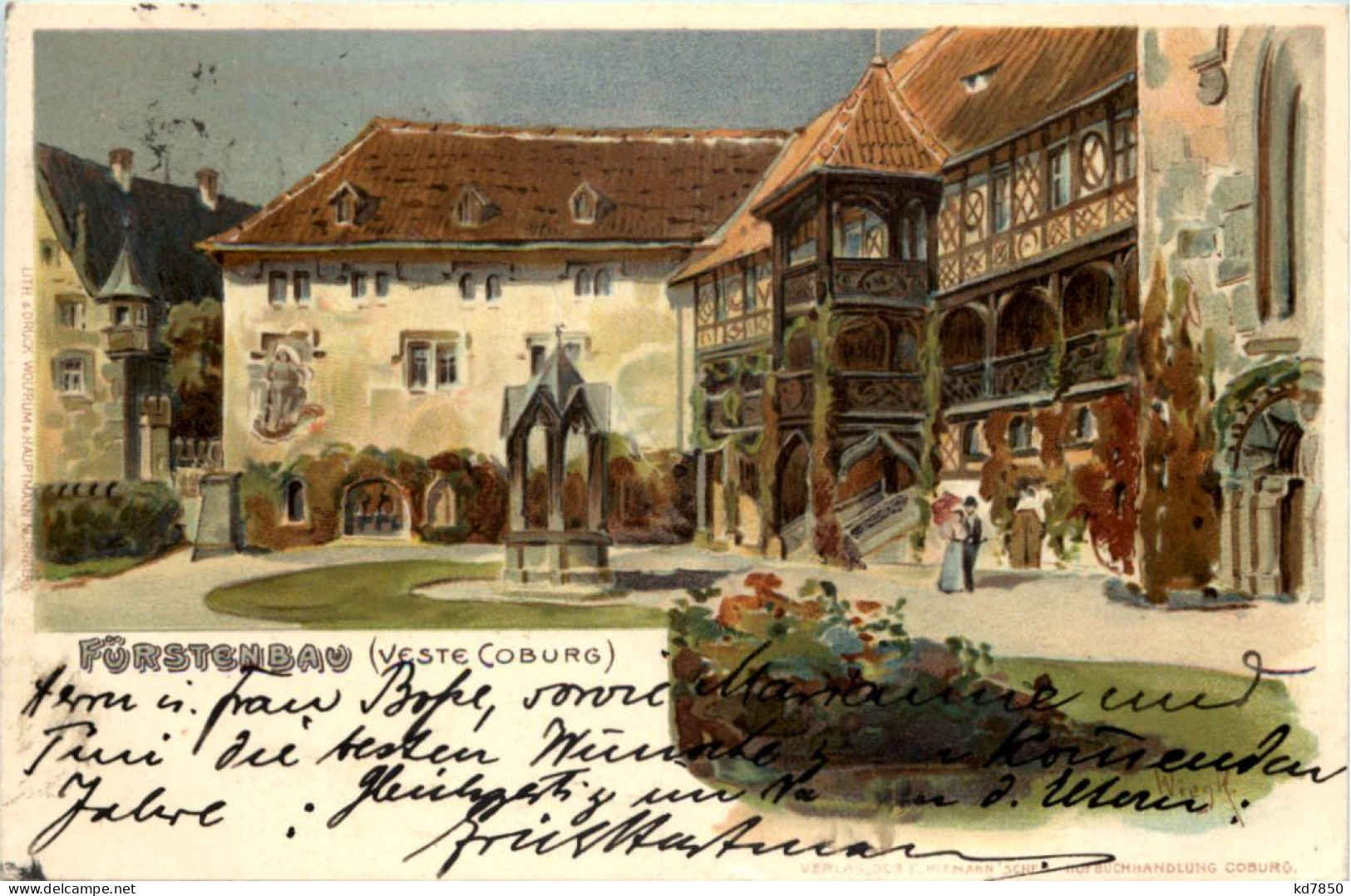 Veste Coburg - Fürstenbau - Litho - Coburg