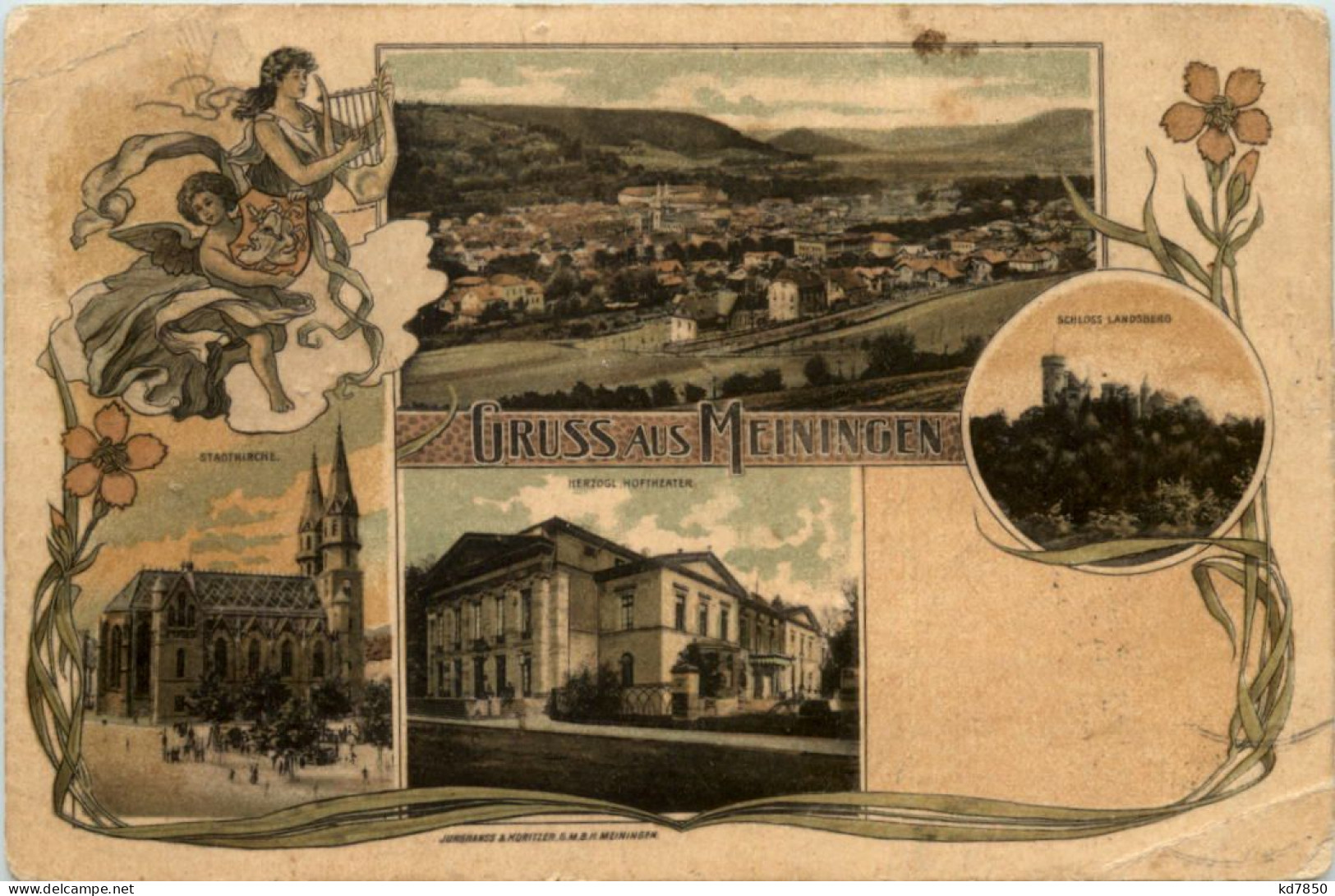 Gruss Aus Meiningen - Litho - Meiningen