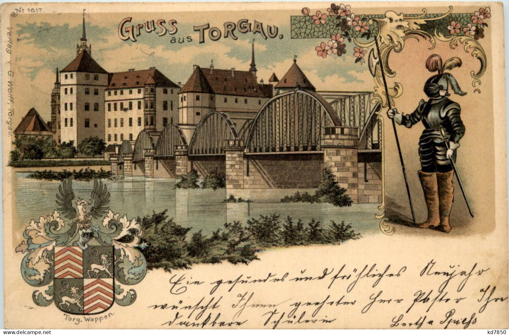 Gruss Aus Torgau - Litho - Torgau